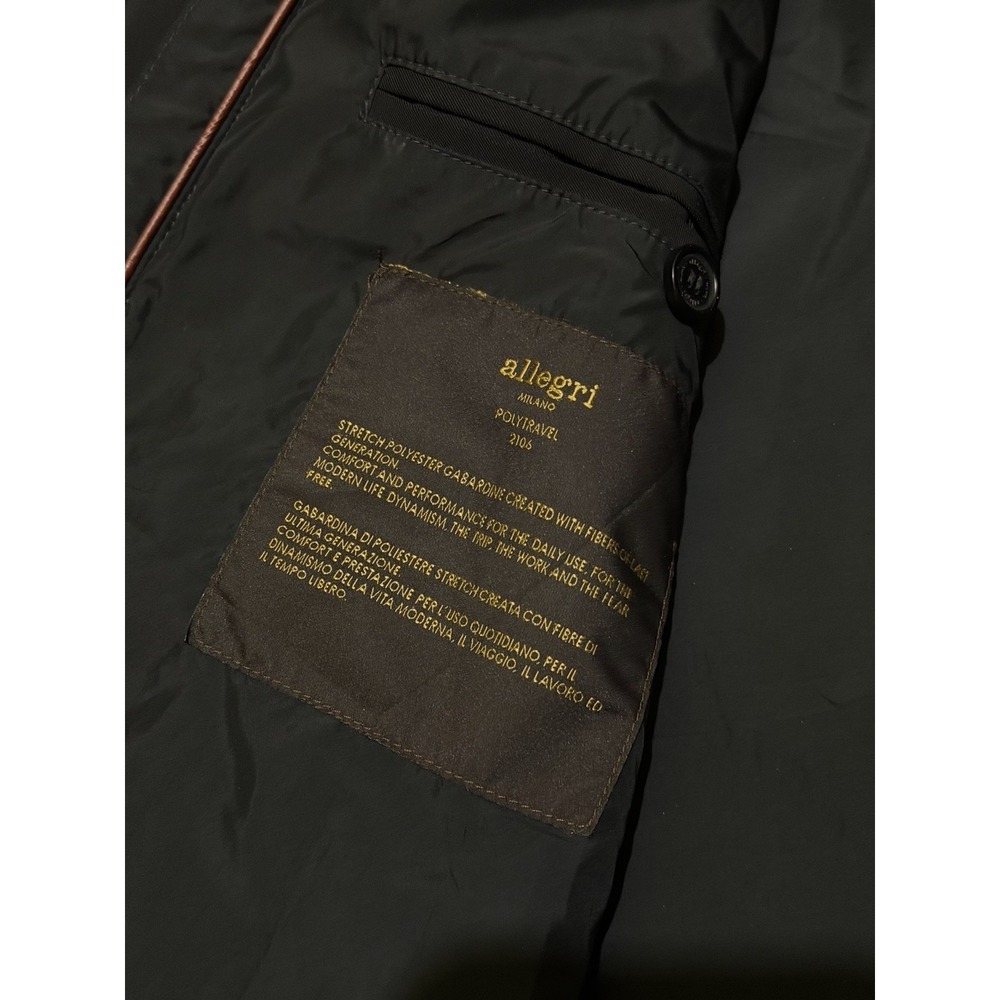 Allegri Milano Trench Coat Jacket Men's Size XL (see Measurement) Made In Italy - Picture 6 of 10